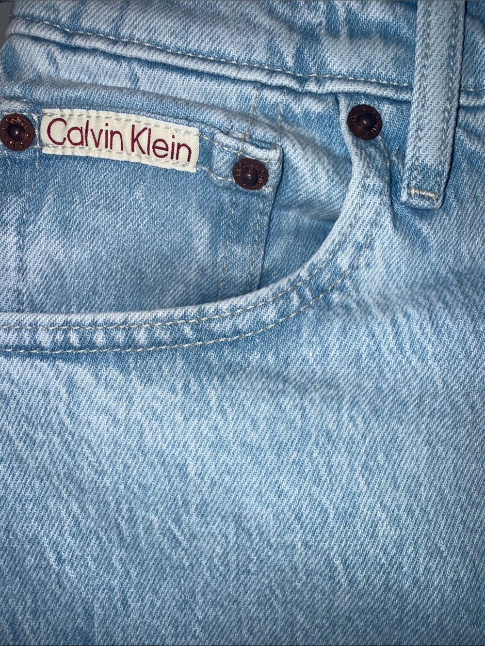 Calvin Klein Light Blue Wide-Leg Jeans - Picture 5 of 8